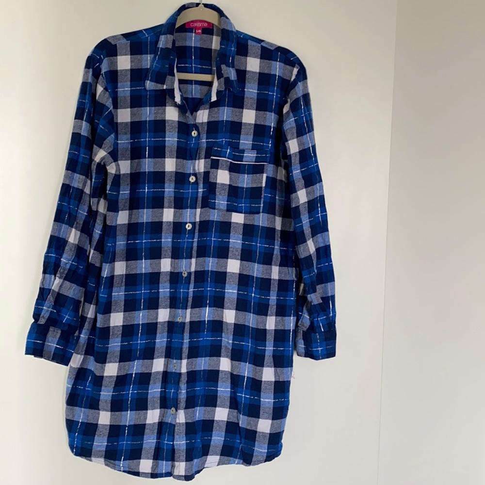 Flannel nightshirt style nightgown